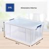 Grande Boîte de rangement empilable solide 70 litres