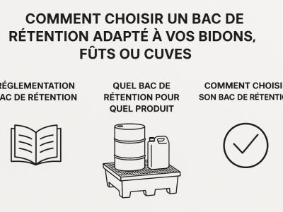 Comment choisir un bac de rétention adapté à vos bidons, fûts ou cuves ?